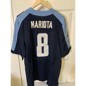 Nike NFL Tennessee Titans Mens Sz 44 Marcus Mariota “On Field”Jersey BLUE SEWN 8